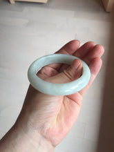 Load image into Gallery viewer, 52.5mm certified 100% natural Type A light  green white jadeite jade bangle AR116-9424