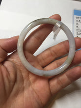 Load image into Gallery viewer, 53.5mm Certified type A 100% Natural light green purple brown black slim round cut Jadeite bangle PB184-9125