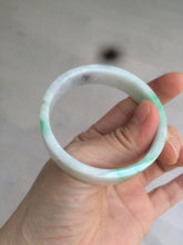 Load image into Gallery viewer, 52.5mm Certified type A 100% Natural sunny green/purple/white square Jadeite Jade bangle AT87-4715