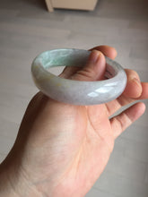 Load image into Gallery viewer, 51.5mm certified 100% natural type A light purple sunny green yellow oval jadeite jade bangle BL77-8666