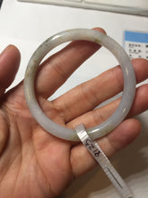 Load image into Gallery viewer, 53.5mm Certified type A 100% Natural light green purple brown black slim round cut Jadeite bangle PB184-9125