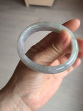 Load image into Gallery viewer, 51.5mm certified 100% natural type A light purple sunny green yellow oval jadeite jade bangle BL77-8666