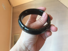 Load image into Gallery viewer, 60.3mm 100% Natural dark green/black meteorite Stellar Night sky nephrite bangle HN26-7598