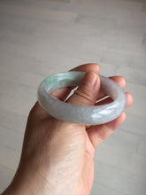Load image into Gallery viewer, 51.5mm certified 100% natural type A light purple sunny green yellow oval jadeite jade bangle BL77-8666