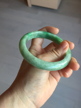 Load image into Gallery viewer, 60mm Certified Type A 100% Natural sunny green gray Jadeite Jade bangle BG233-9884