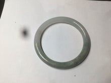 Load image into Gallery viewer, 53.6mm Certified 100% natural Type A light green/gray round cut jadeite jade bangle AX72-6947