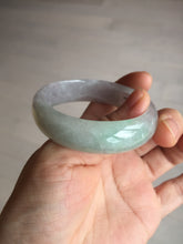 Load image into Gallery viewer, 51.5mm certified 100% natural type A light purple sunny green yellow oval jadeite jade bangle BL77-8666
