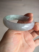Load image into Gallery viewer, 51.5mm certified 100% natural type A light purple sunny green yellow oval jadeite jade bangle BL77-8666