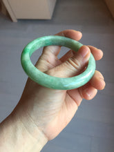 Load image into Gallery viewer, 60mm Certified Type A 100% Natural sunny green gray Jadeite Jade bangle BG233-9884