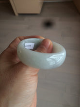 Load image into Gallery viewer, 41.1mm certified Type A 100% Natural sunny green white Jadeite Jade little kid bangle BG35-0099