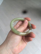 Load image into Gallery viewer, 51.7mm certified Type A 100% Natural yellow/sugar brown flying snow and dandelions nephrite Jade bangle HE78-0462