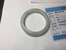 Load image into Gallery viewer, 52.5mm certified 100% natural Type A light  green white jadeite jade bangle AR116-9424