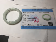 Load image into Gallery viewer, 52.5mm certified 100% natural Type A light  green white jadeite jade bangle AR116-9424