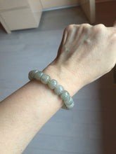 Load image into Gallery viewer, 9/10mm 100% Natural icy black sesame paste(冰芝麻糊青花) vintage style nephrite Jade bead bracelet group HN31