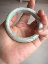 Load image into Gallery viewer, 56.5mm 100% natural type A sunny green/white/purple jadeite jade bangle BM49-8039