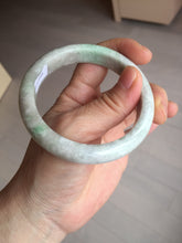 Load image into Gallery viewer, 56.5mm 100% natural type A sunny green/white/purple jadeite jade bangle BM49-8039