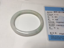 Load image into Gallery viewer, Shopify only 52mm certified type A 100% Natural sunny green/white/yellow oval jadeite jade bangle AR117-0264