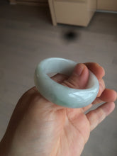 Load image into Gallery viewer, 41.1mm certified Type A 100% Natural sunny green white Jadeite Jade little kid bangle BG35-0099