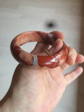 Load image into Gallery viewer, 53mm 100% natural red/pink red jasper stone bangle XY89