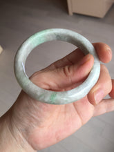 Load image into Gallery viewer, 56.5mm 100% natural type A sunny green/white/purple jadeite jade bangle BM49-8039