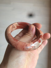 Load image into Gallery viewer, 53mm 100% natural red/pink red jasper stone bangle XY89