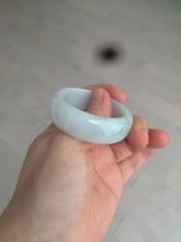 Load image into Gallery viewer, 41.1mm certified Type A 100% Natural sunny green white Jadeite Jade little kid bangle BG35-0099
