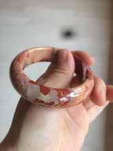 Load image into Gallery viewer, 53mm 100% natural red/pink red jasper stone bangle XY89