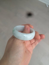 Load image into Gallery viewer, 41.1mm certified Type A 100% Natural sunny green white Jadeite Jade little kid bangle BG35-0099