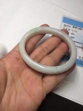 Load image into Gallery viewer, Shopify only 52mm certified type A 100% Natural sunny green/white/yellow oval jadeite jade bangle AR117-0264