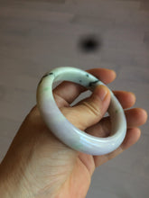 Load image into Gallery viewer, 54.5mm Certified 100% natural Type A green/purple jadeite jade bangle AH88-0772