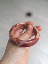 Load image into Gallery viewer, 53mm 100% natural red/pink red jasper stone bangle XY89
