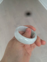 Load image into Gallery viewer, 41.1mm certified Type A 100% Natural sunny green white Jadeite Jade little kid bangle BG35-0099