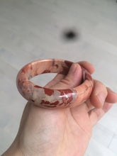 Load image into Gallery viewer, 53mm 100% natural red/pink red jasper stone bangle XY89