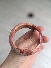 Load image into Gallery viewer, 53mm 100% natural red/pink red jasper stone bangle XY89