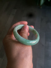 Load image into Gallery viewer, 50.5mm Certified Type A 100% Natural sunny apple green/red Jadeite Jade oval bangle AJ67-0170