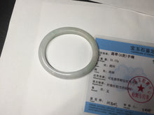 Load image into Gallery viewer, Shopify only 52mm certified type A 100% Natural sunny green/white/yellow oval jadeite jade bangle AR117-0264