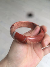 Load image into Gallery viewer, 53mm 100% natural red/pink red jasper stone bangle XY89