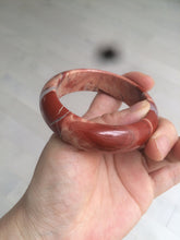 Load image into Gallery viewer, 53mm 100% natural red/pink red jasper stone bangle XY89