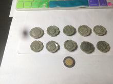 Load image into Gallery viewer, 23.3-28mm 100% natural light green/yellow/gray carved sunflower jadeite jade beads (supplies, add-on items) AY42