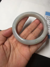 Load image into Gallery viewer, 58mm Certified type A 100% Natural light green/white Jadeite bangle AR118-0253