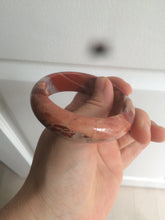 Load image into Gallery viewer, 53mm 100% natural red/pink red jasper stone bangle XY89