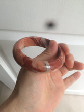 Load image into Gallery viewer, 53mm 100% natural red/pink red jasper stone bangle XY89