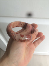 Load image into Gallery viewer, 53mm 100% natural red/pink red jasper stone bangle XY89