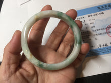 Load image into Gallery viewer, 57mm Certificated sunny green/yellow/white jadeite jade bangle S83-7073