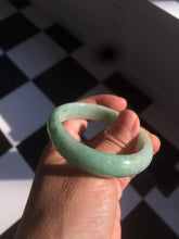 Load image into Gallery viewer, 50.5mm Certified Type A 100% Natural sunny apple green/red Jadeite Jade oval bangle AJ67-0170