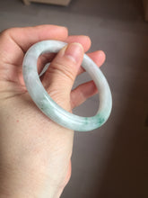 Load image into Gallery viewer, 52.8mm Certificated 100% natural type A sunny green/white jadeite jade bangle AU30-1325