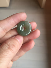 Load image into Gallery viewer, 22-25mm Type A 100% Natural dark green/white/yellow /gray/black Jadeite Jade Safety Guardian Button donut Pendant group PB49 (Add-on items)