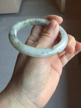 Load image into Gallery viewer, 54.5mm Certified type A 100% Natural light green brown with floating Osmanthus flowers Jadeite bangle PB247-(2795)