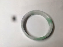 Load image into Gallery viewer, 52.5mm Certified type A 100% Natural sunny green/purple/white square Jadeite Jade bangle AT87-4715
