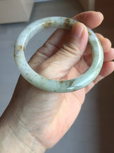 Load image into Gallery viewer, 54.5mm Certified type A 100% Natural light green brown with floating Osmanthus flowers Jadeite bangle PB247-(2795)